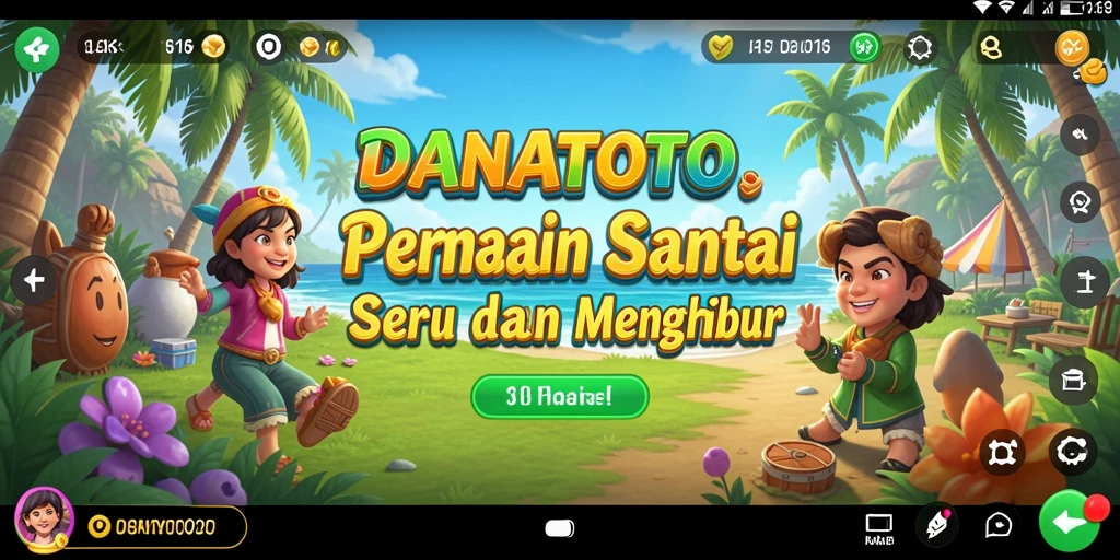 Tampilan gameplay <strong>DANATOTO</strong> yang seru dan penuh warna.