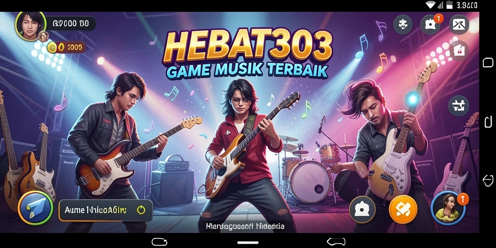 Tampilan gameplay HEBAT303 yang menampilkan keseruan bermain musik.