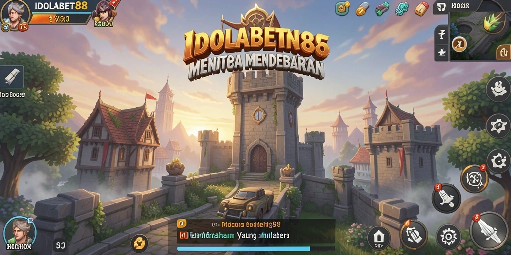 Tampilan gameplay seru dari IDOLABET88 dalam mode Tower Defense.