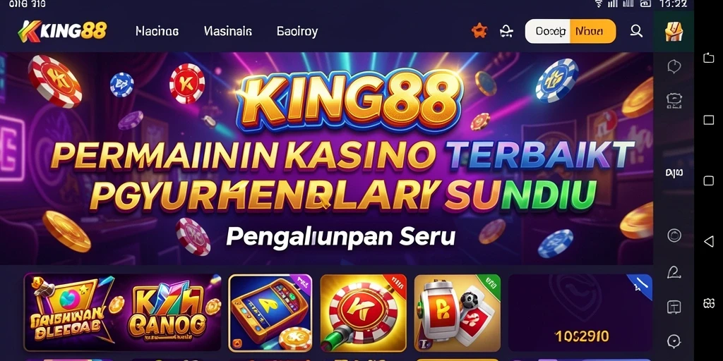 Tampilan gameplay seru KING88 dengan variasi permainan kasino.
