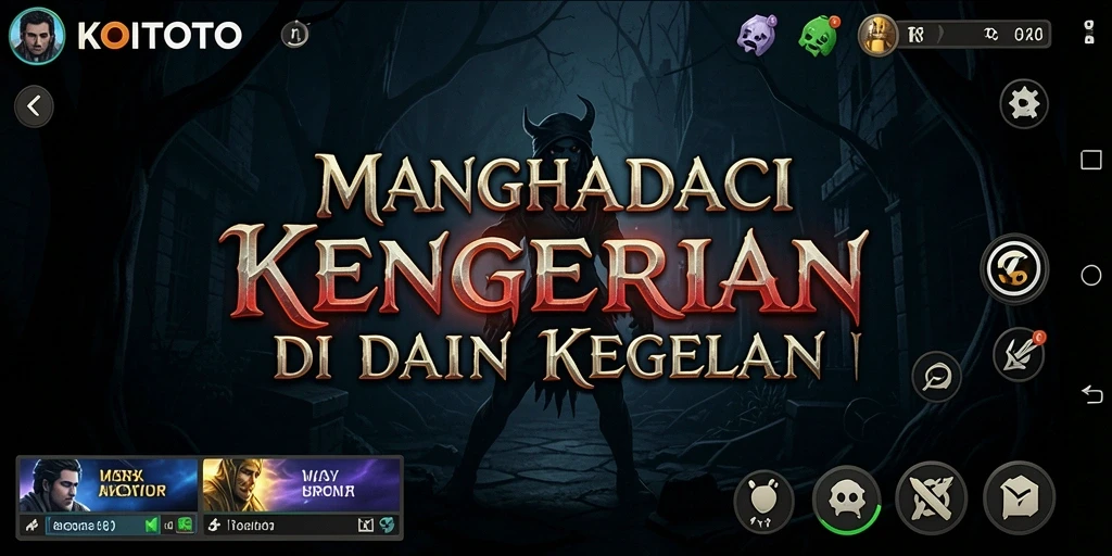 Screenshot gameplay KOITOTO menampilkan suasana mencekam yang khas.