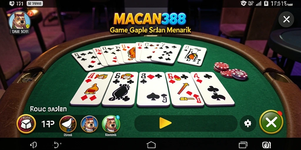 Tampilan gameplay seru di MACAN388 dengan fitur Gaple.