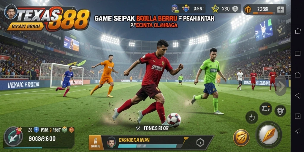 Tampilan seru permainan sepak bola TEXAS88 di lapangan