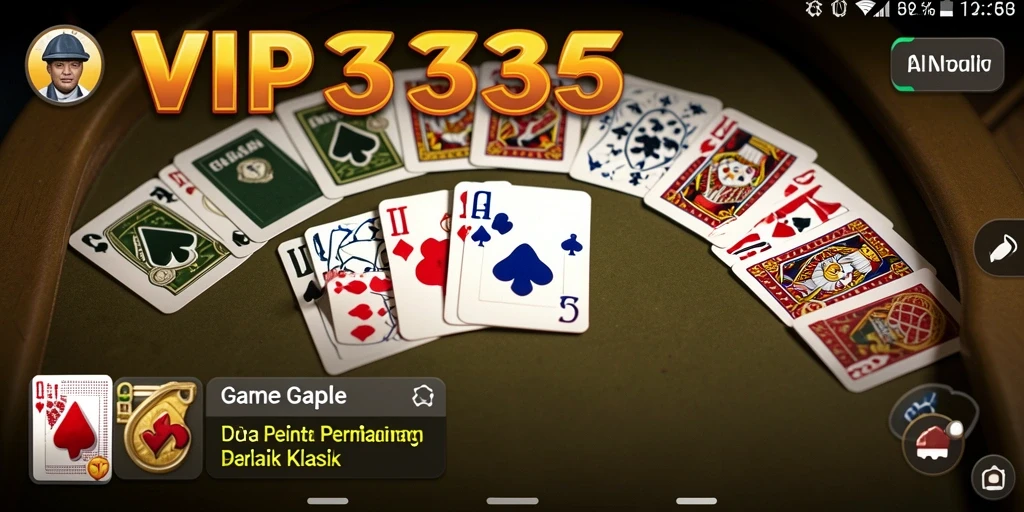 Tampilan gameplay Gaple yang seru dan interaktif di VIP333.
