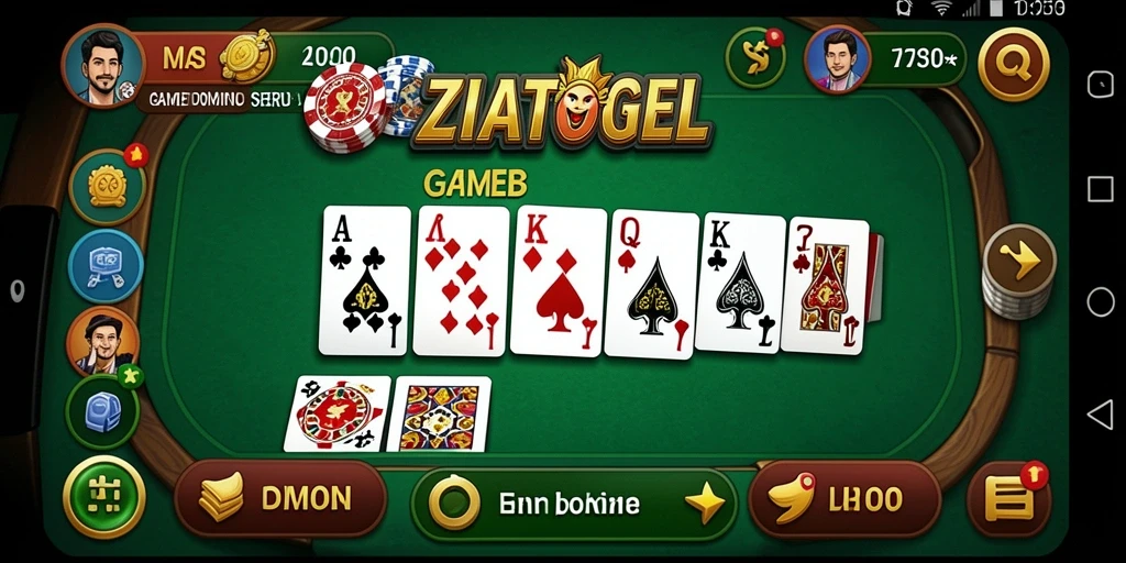 Menampilkan gameplay seru di ZIATOGEL dengan dominasi strategi domino.